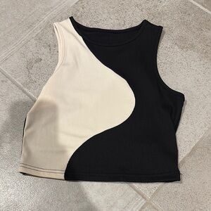 Black and Cream Women's Top